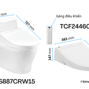 Ảnh công trình thực tế Bồn Cầu Điện Tử TOTO MS887CRW15#XW Kèm Nắp Rửa Điện Tử WASHLET Dòng C5 – TCF24460AAA (220V)