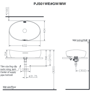 Ảnh công trình thực tế Chậu Rửa Mặt TOTO PJS01WE#MW Đặt Bàn Đá Cẩm Thạch Bóng