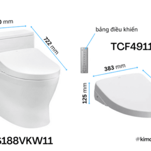 Ảnh công trình thực tế Bồn Cầu Điện Tử TOTO MS188VKW11#XW/T53P100VR Kèm Nắp Rửa Điện Tử WASHLET Dòng S7 – TCF4911Z (220V)