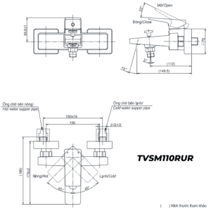Ảnh công trình thực tế Sen Tắm TOTO TVSM110RUR/DGH104ZR Nóng Lạnh