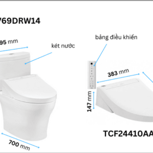 Ảnh công trình thực tế Bồn Cầu Điện Tử TOTO CS769DRW14#XW Kèm Nắp Rửa Điện Tử WASHLET Dòng C5 – TCF24410AAA (220V)