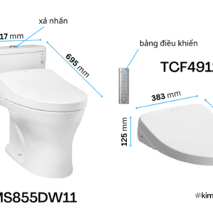 Ảnh công trình thực tế Bồn Cầu Điện Tử TOTO MS855DW11#XW Kèm Nắp Rửa Điện Tử WASHLET Dòng S7 – TCF4911Z (220V)