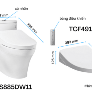 Ảnh công trình thực tế Bồn Cầu Điện Tử TOTO MS885DW11#XW Kèm Nắp Rửa Điện Tử WASHLET Dòng S7 – TCF4911Z (220V)