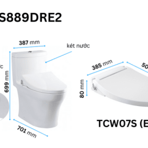 Ảnh công trình thực tế Bồn Cầu TOTO MS889DRE2#XW 1 Khối Nắp Rửa Cơ TCW07S