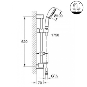Alternative view of Tay Sen Tắm INAX BF-SC1