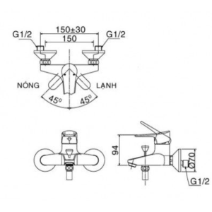 Ảnh công trình thực tế Vòi Sen Tắm INAX BFV-1003S-2C Nóng Lạnh Tay Sen Mạ