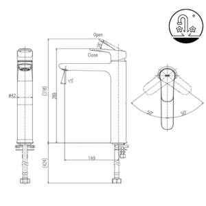 Alternative view of Vòi Lavabo INAX LFV-22S Lạnh