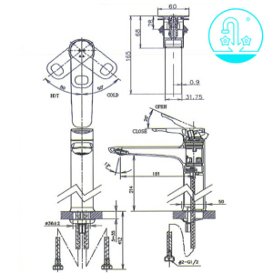 Ảnh công trình thực tế Vòi Lavabo INAX LFV-652SH Nóng Lạnh Thân Cao