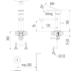 Ảnh công trình thực tế Vòi Lavabo INAX LFV-7102S Nóng Lạnh
