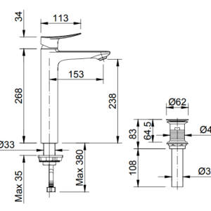 Ảnh công trình thực tế Vòi Lavabo INAX LFV-502SH Nóng Lạnh Thân Cao