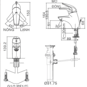 Ảnh công trình thực tế Vòi Lavabo INAX LFV-3002S Nóng Lạnh