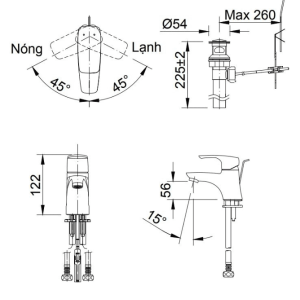 Ảnh công trình thực tế Vòi Lavabo INAX LFV-212S Nóng Lạnh