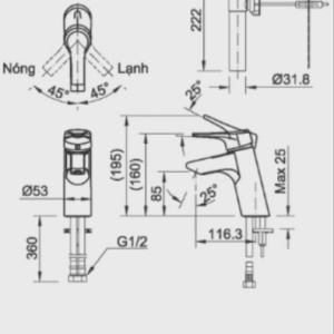 Ảnh công trình thực tế Vòi Lavabo INAX LFV-6012S Nóng Lạnh