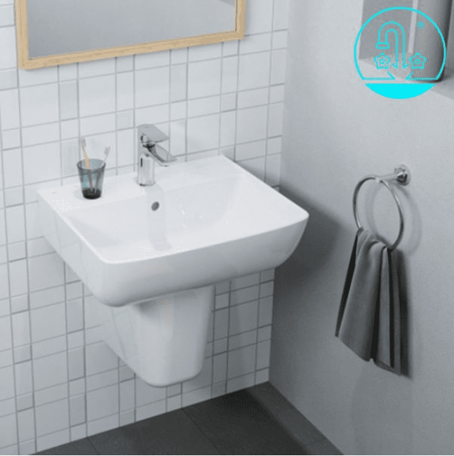 Ảnh công trình thực tế Chậu Rửa Lavabo INAX AL-312V/L-298VC Kèm Chân Ngắn Treo Tường Aqua Ceramic