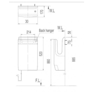Alternative view of Máy Sấy Tay INAX JT-1000 Dùng Điện 220V