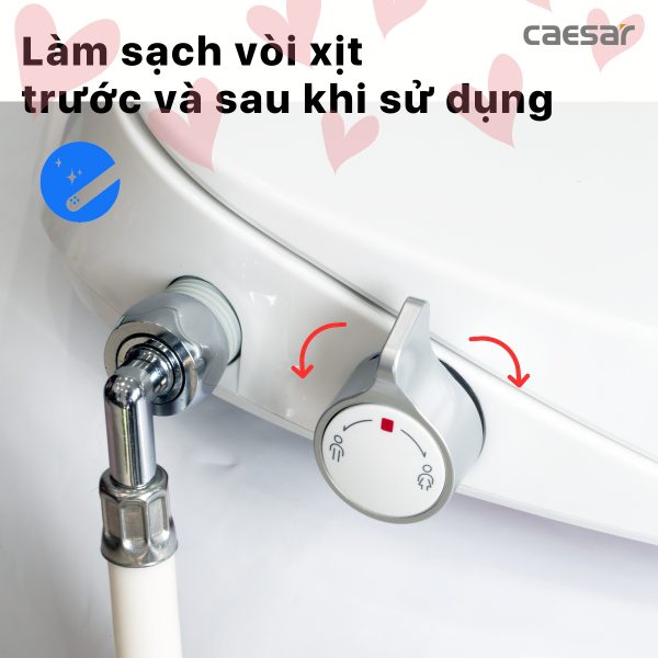 Ảnh công trình thực tế Nắp bàn cầu Caesar rửa cơ TAF060