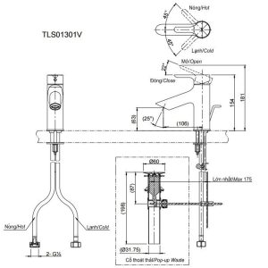 Ảnh công trình thực tế Vòi Lavabo TOTO TLS01301V Gật Gù Nóng Lạnh LB