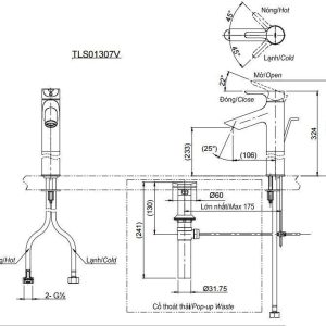 Ảnh công trình thực tế Vòi Lavabo TOTO TLS01307V Gật Gù Nóng Lạnh LB