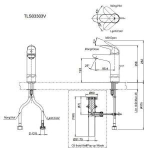 Ảnh công trình thực tế Vòi Lavabo TOTO TLS03303V Gật Gù Nóng Lạnh LC