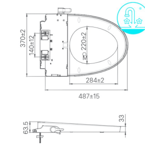 Alternative view of Nắp Êm Bồn Cầu INAX CW-S32VN (CWS32VN)