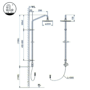 Ảnh công trình thực tế Vòi Sen Cây INAX BFV-1115S-3C Nóng Lạnh