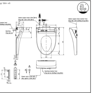 Ảnh công trình thực tế Nắp Rửa Điện Tử Washlet TOTO TCF34320GAA#NW1 Dòng S5