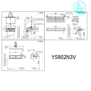 Alternative view of Bộ Phụ Kiện TOTO YS902N3V 3 Món