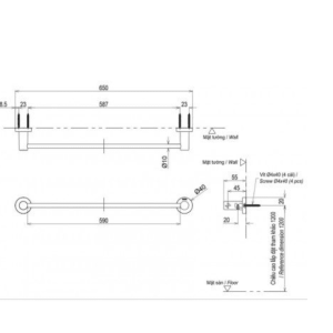 Ảnh công trình thực tế Thanh Vắt Khăn TOTO YT406S6RV