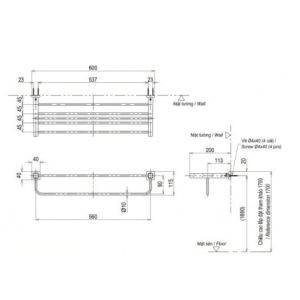 Ảnh công trình thực tế Thanh Vắt Khăn TOTO YTS408BV 2 Tầng