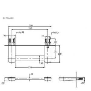 Ảnh công trình thực tế Thanh Vắt Khăn TOTO TX702ARS