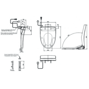 Alternative view of Nắp Rửa Điện Tử Washlet TOTO TCF4911EZ#NW1 Dòng S7 Giấu Dây