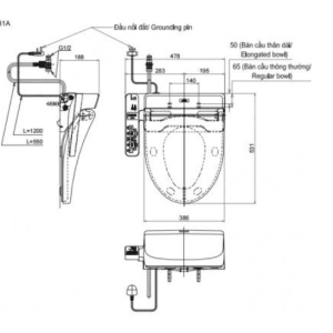 Ảnh công trình thực tế Nắp Rửa Điện Tử Washlet TOTO TCF6631A#NW1 Dòng C2