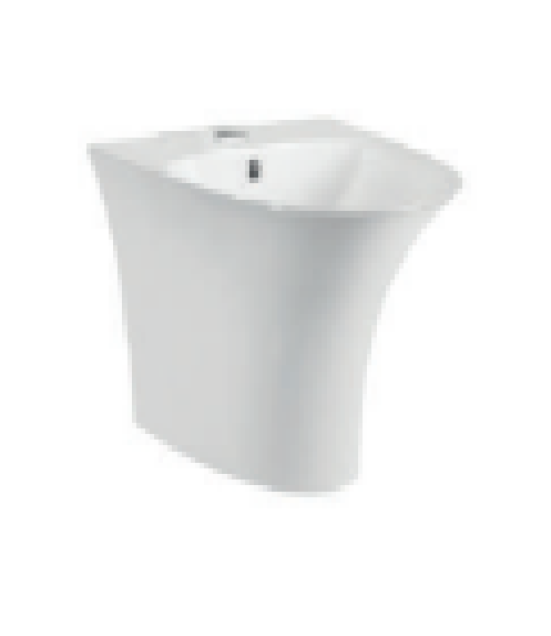 Chậu Rửa Lavabo BELLO BB – 800601 Treo Tường Liền Chân