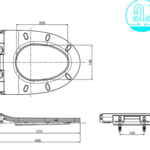 Alternative view of Nắp Bồn Cầu TOTO TC600VS#W (T8)