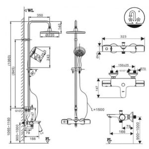 Ảnh công trình thực tế Vòi Sen Cây INAX BFV-3415T-9C Nhiệt Độ