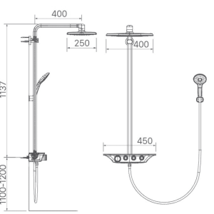 Ảnh công trình thực tế Vòi Sen Cây INAX BFV-655T Nhiệt Độ