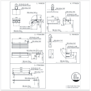 Ảnh công trình thực tế Bộ Phụ Kiện TOTO YS903N5V 5 Món