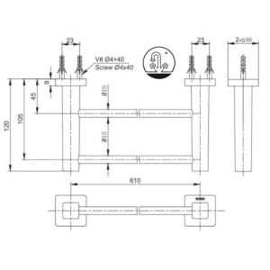 Ảnh công trình thực tế Thanh Vắt Khăn TOTO YT408W6V Đôi
