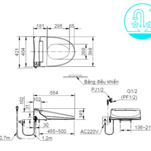 Ảnh công trình thực tế Nắp Bồn Cầu Điện Tử INAX CW-KA22AVN