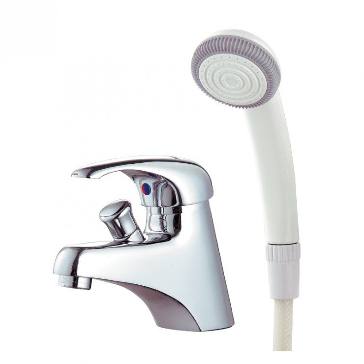Vòi Lavabo CAESAR B136CU Nóng Lạnh Xả Nhấn Kết Hợp Tay Sen
