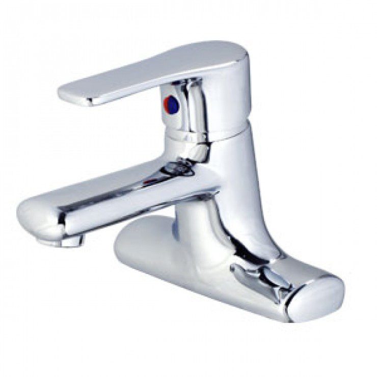 Vòi Lavabo CAESAR B432CU Nóng Lạnh Xả Nhấn