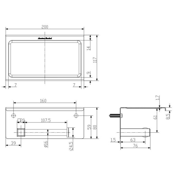 Alternative view of Lô giấy vệ sinh American Standard WF-0498WS