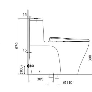 Ảnh công trình thực tế Bồn cầu nắp rửa điện tử INAX AC-989+CW-KA22AVN