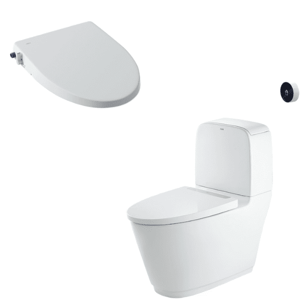 Bồn cầu hai khối INAX ACT-832+CW-S15VN nắp rửa cơ xả cảm ứng