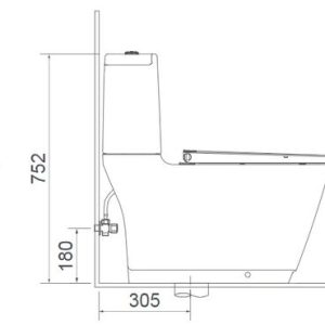 Ảnh công trình thực tế Bồn cầu INAX AC-832+CW-S15VN nắp rửa cơ