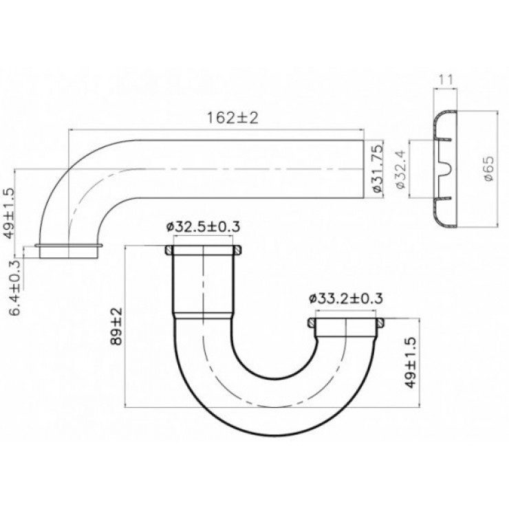 Alternative view of Ống Thải Nước Chữ P American Standard FFAS3939 240mm