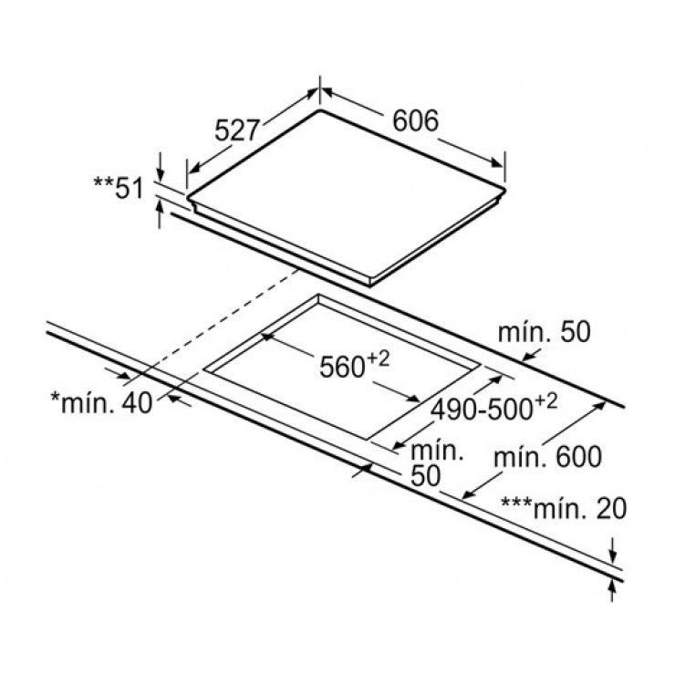 Alternative view of Bếp từ Bosch 3 vùng nấu PID675DC1E Series 8