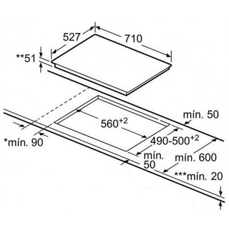Alternative view of Bếp từ Bosch 3 vùng nấu PID775DC1E Series 8