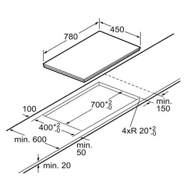 Alternative view of Bếp từ Bosch PPI82560MS bếp đôi 2 vùng nấu Serie 8