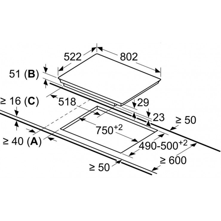 Alternative view of Bếp từ Bosch 4 vùng nấu PVS831FB5E Serie 6